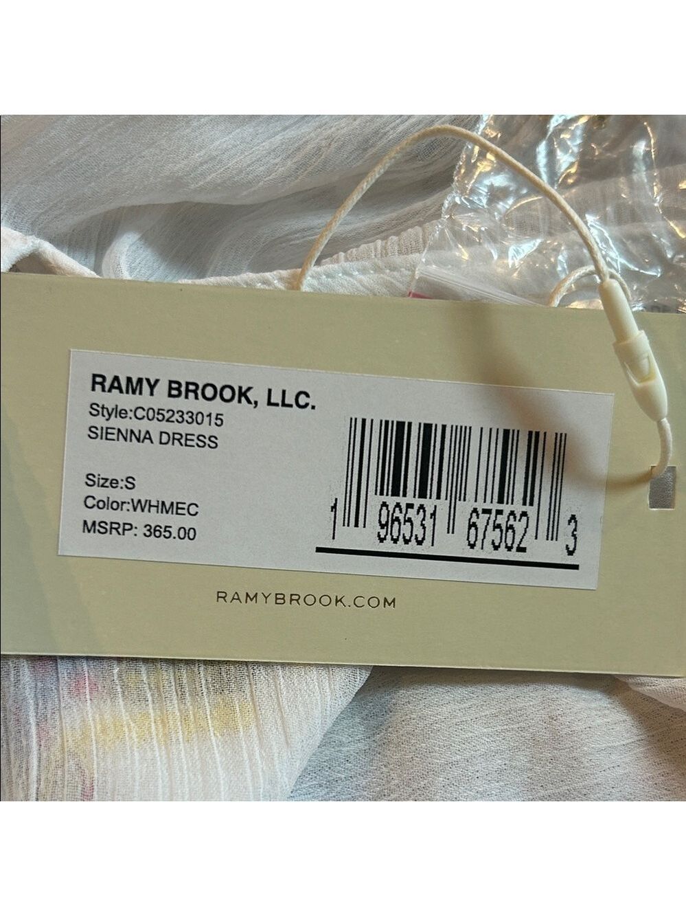 Ramy Brook Sienna White Beaded Maxi Dress / Clover-up Size Small NWT - Picture 10 of 10